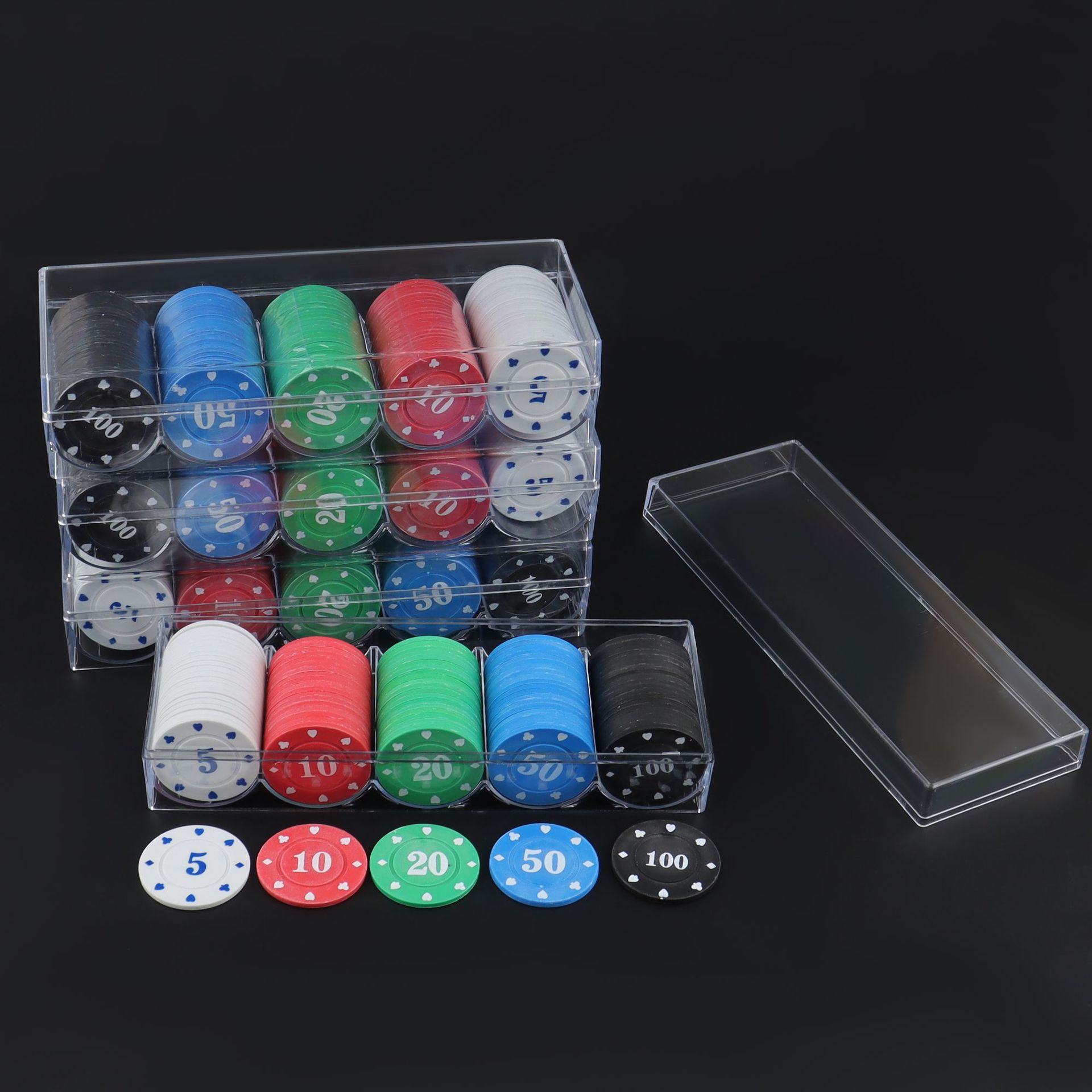 Boxed Chips 100 Mahjong Chips Chess and Cards Room Points Card Chip Coins Chips for Playing Mahjong