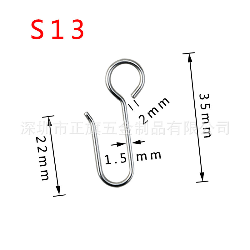 Металлический крючок для душевой занавески, нержавеющая сталь, декоративный потолочный крючок