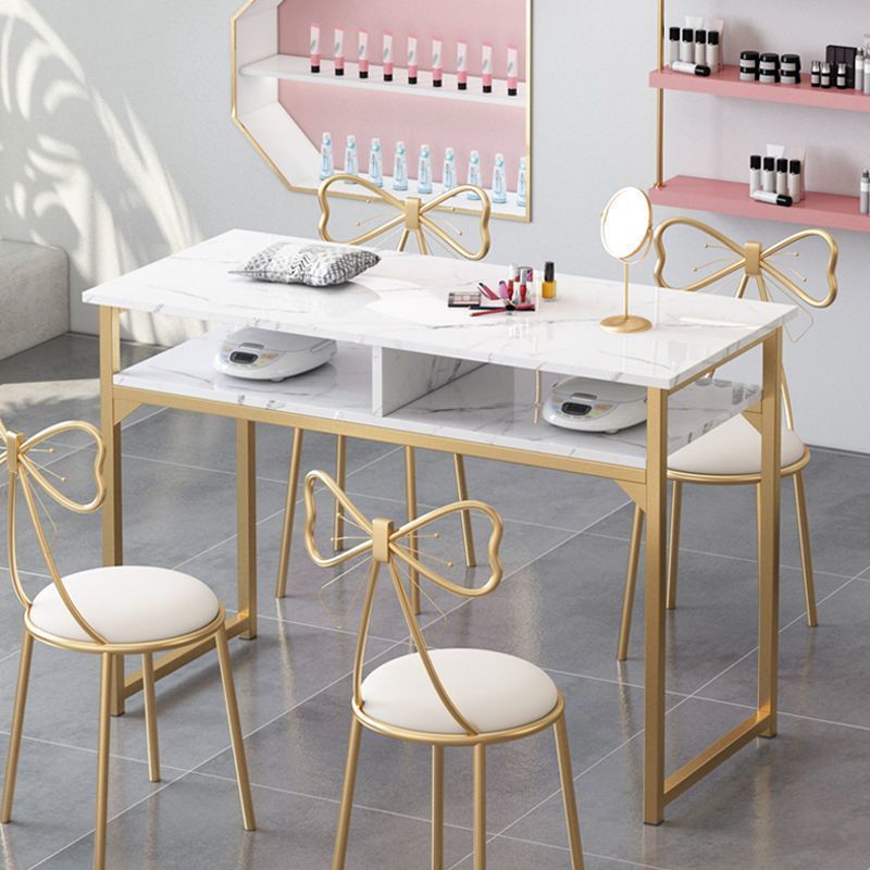 Internet-Famous Manicure Table, Special Table and Chair Set for Nail Salons, New Light Luxury Double Manicure Table