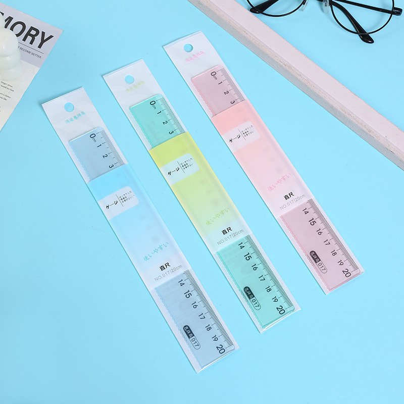 Multi-Size Acrylic Ruler, Drawing and Measuring Student Flexible Ruler, Stationery and School Supplies Plastic Ruler in Stock