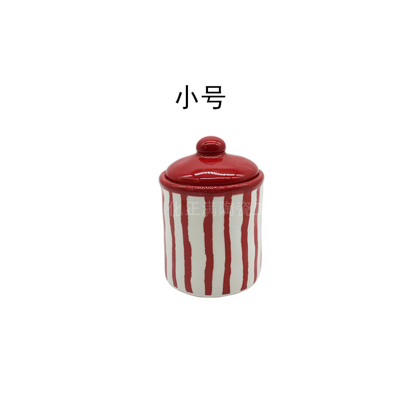 Foreign Trade Ceramic Storage Jar Kitchen Sealed Jar Coffee Grain Storage Jar Amazon Exports European and American Large Candy