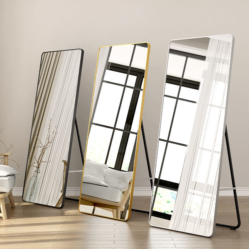 Полное напольное зеркало, простое зеркало для девушек, горизонтальное зеркало для студентов