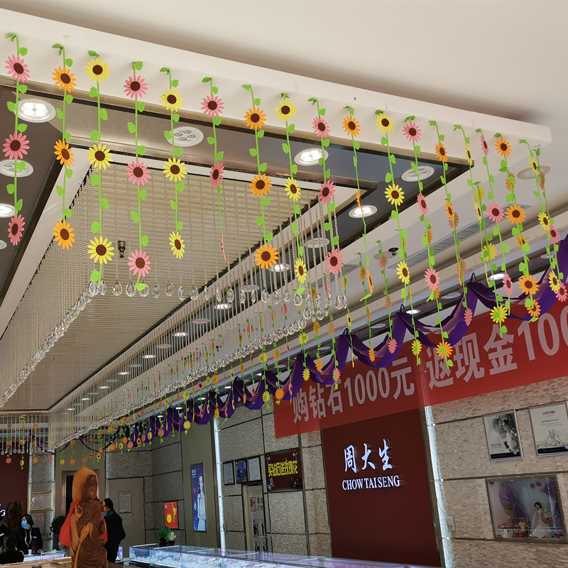 Kindergarten Classroom Corridor Environment Layout Materials Shopping Mall Shop Ceiling Hanging Decoration Creative Sunflower Flower Pendant