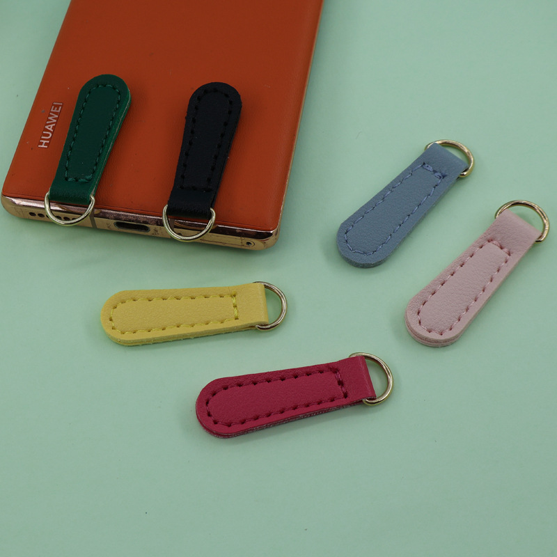 DIY Mobile Phone Case Accessories Pu Leather Brand Mobile Phone Clothing Accessories Accessories Pendant Zipper Head Hanging Buckle Clothing Accessories