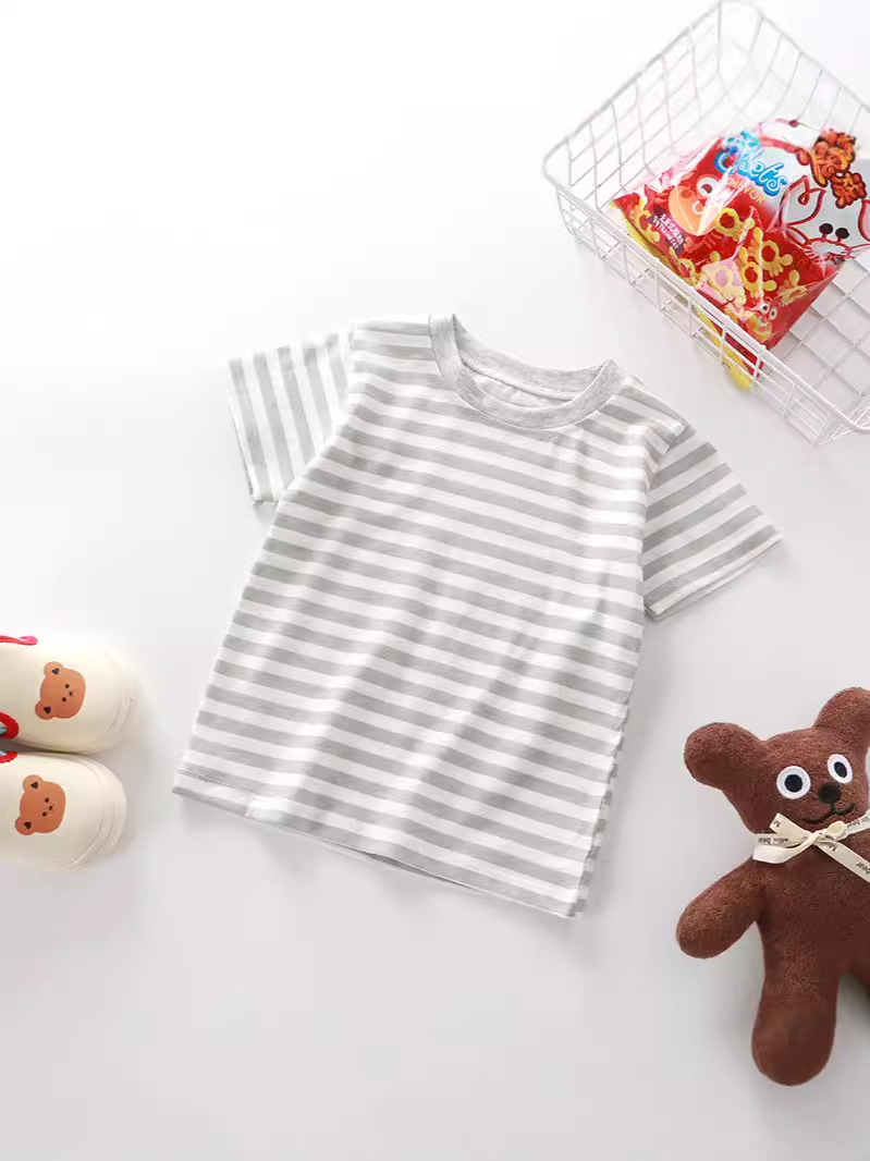 Summer Children's short-sleeved T-shirt cotton boys and girls one-piece baby bottoming shirt factory wholesale New