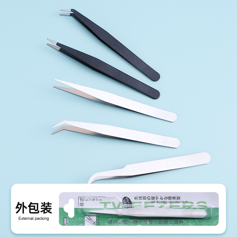 Алмазная живопись, пинцет с ринстоновыми вставками 9 см, нержавеющая сталь, прямой и изогнутый пинцет, гаджет для DIY