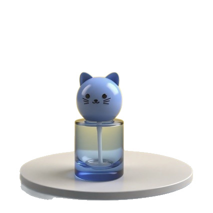 30Ml50Ml Foundation Bottle Lotion Bottle Cosmetic Glass Bottle Cartoon Outer Cover Straight Round Bottle Round Ball Bottle