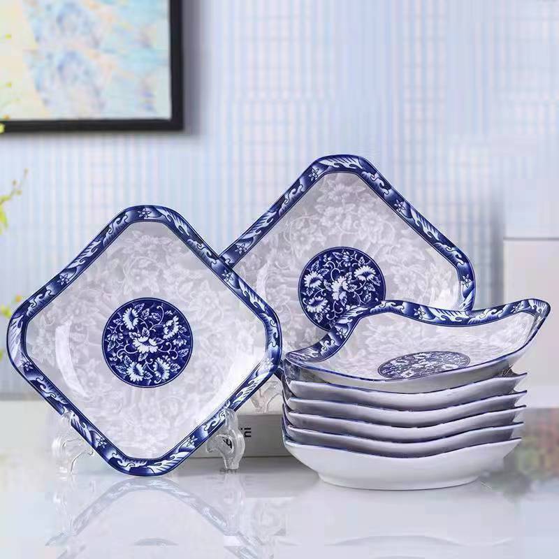 Blue and white porcelain rice bowl large soup bowl large noodle bowl household pickled cabbage fish boiled fish soup basin ceramic rice bowl manufacturers wholesale