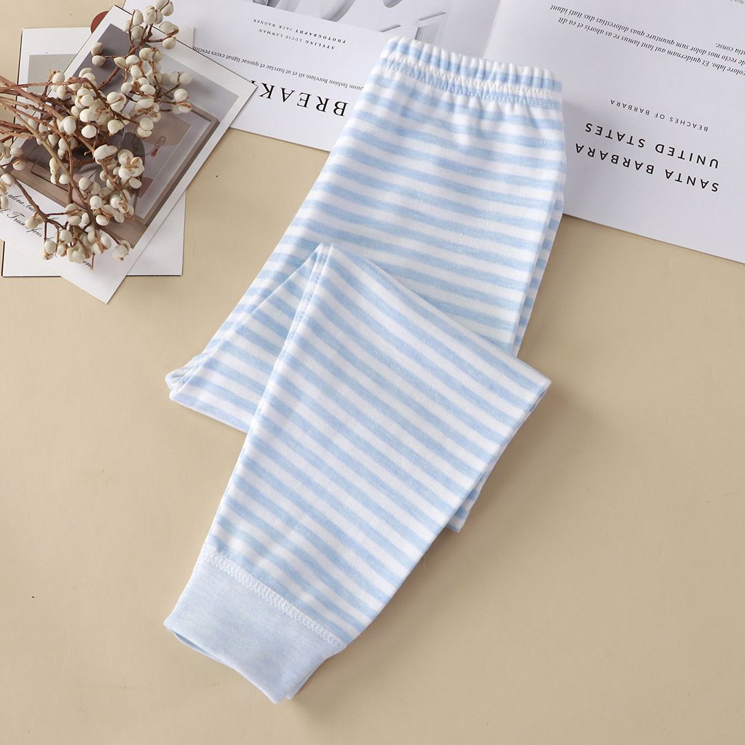 Children's Seamless Colored Cotton Thermal Pants for Boys and Girls, Spring and Autumn Home Wear Sleep Pants, Baby Seamless Cotton Base Layer Leggings