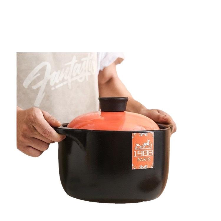 Ceramic Casserole Health Pot Large Capacity Soup Pot 4.5L6.5 Health Soup Pot Double Ear Soup Ceramic Casserole