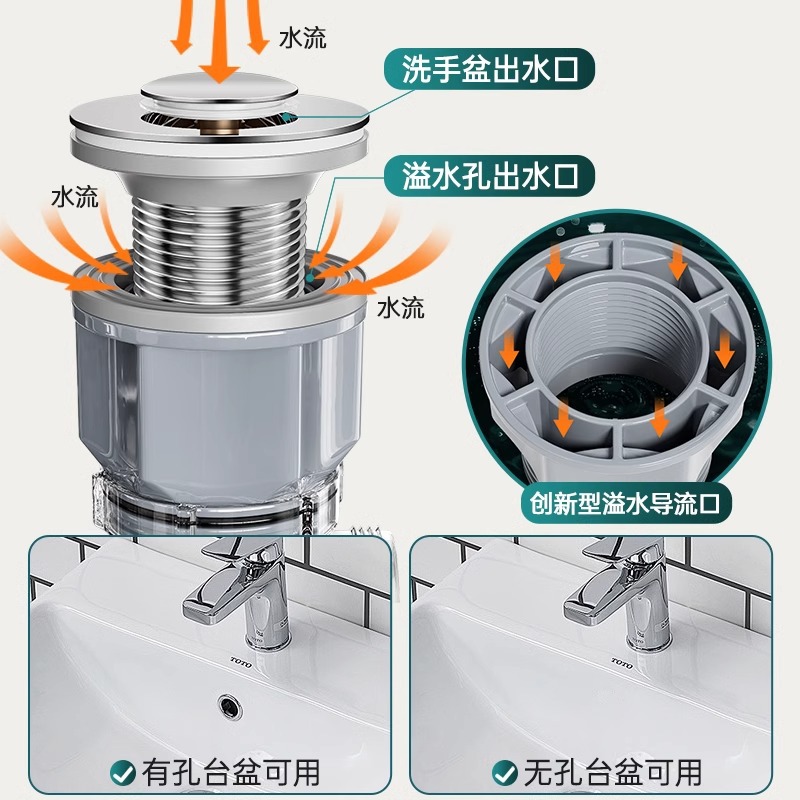 Toilet full set of universal washbasin sewer horizontal wall drain drain basin deodorant sewer artifact