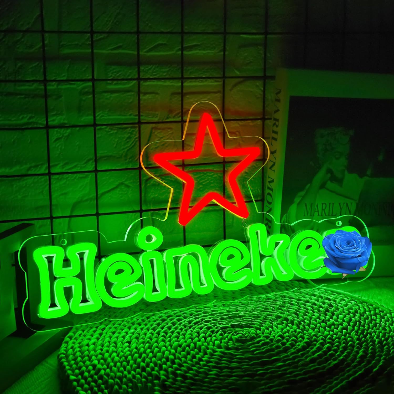 Cross-Border Popular Amazon Led Luminous Light Sign Bar Ktv Atmosphere Decorative Light Luminous Character Shape Wall Hanging Light