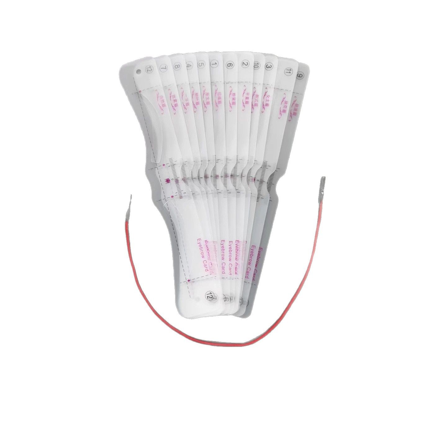 Cross-border hot sale 12pc symmetrical head-mounted soft eyebrow card novice eyebrow shaping artifact eyebrow card eyebrow drawing card auxiliary tool