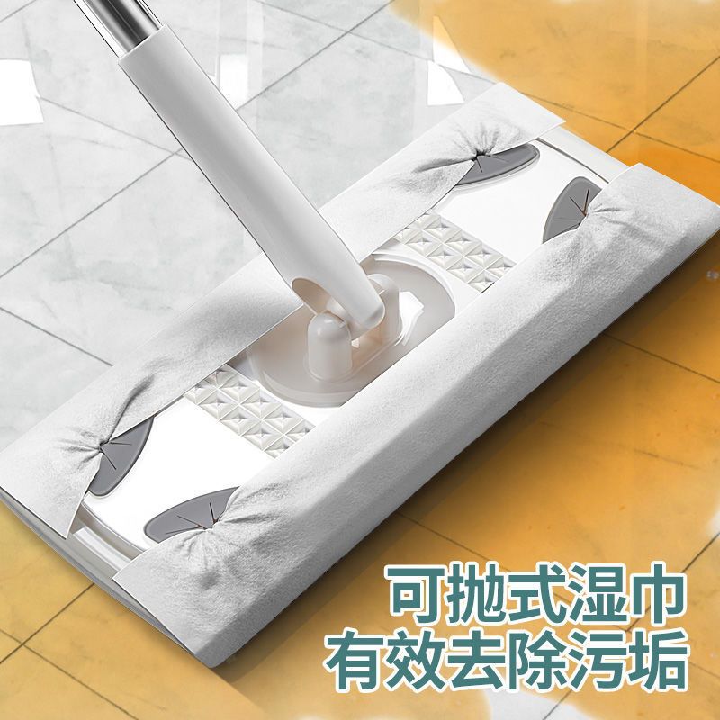 Household Anti-static Dust Removal Flat Mop Hand-free Disposable Floor Mop Lazy Home Internet Popular Mop