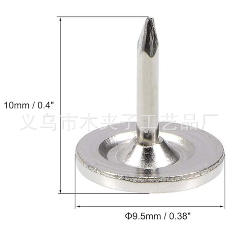 Manufacturer Wholesale Nickel-Plated Silver Flat-Head Thumbtacks for Glue Dispensing, Kindergarten DIY Cork Board Thumbtacks