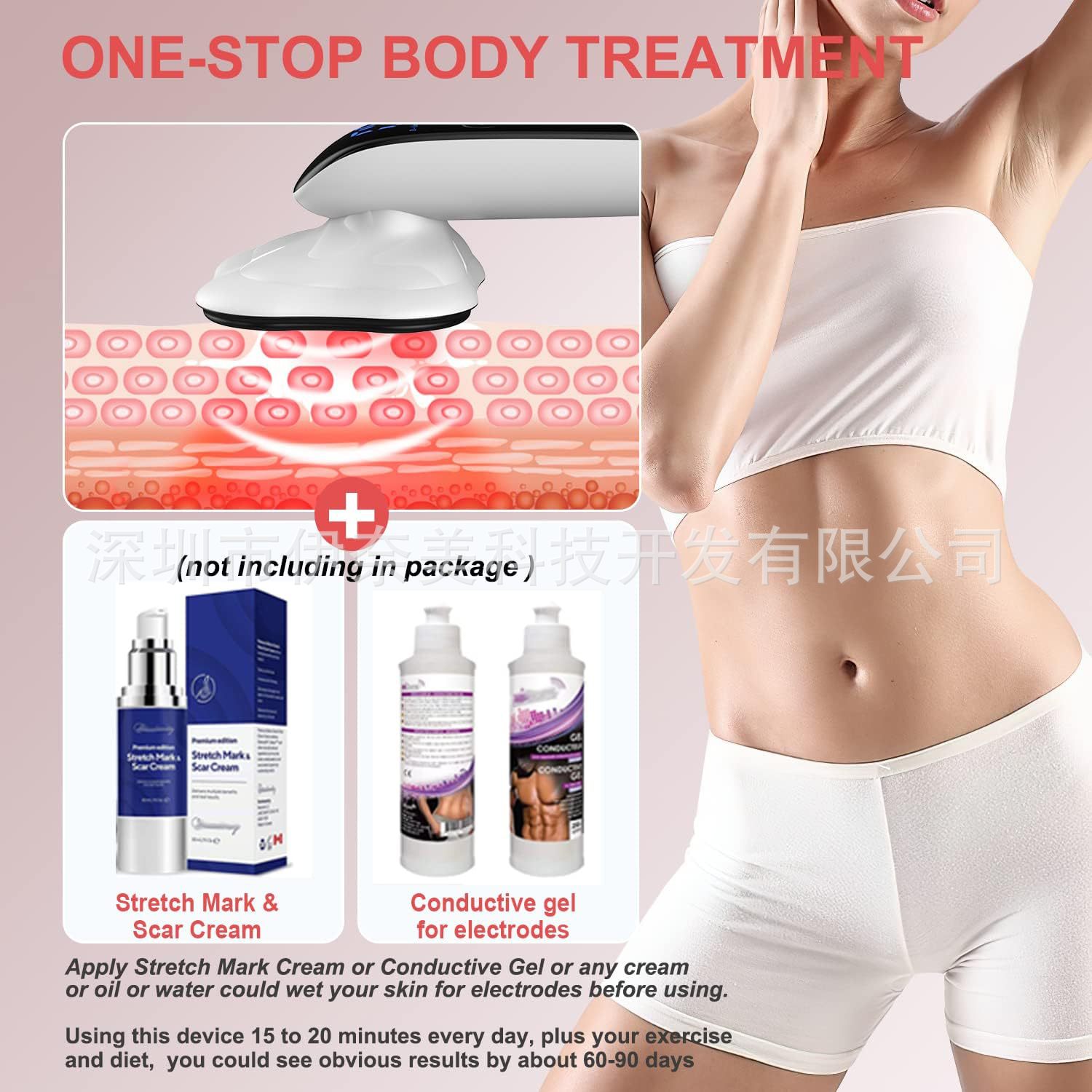 Ems Fat Massager Fat Removal Machine Wireless Handheld Body Sculpture Machine Abdominal Waist Arm Leg Hip
