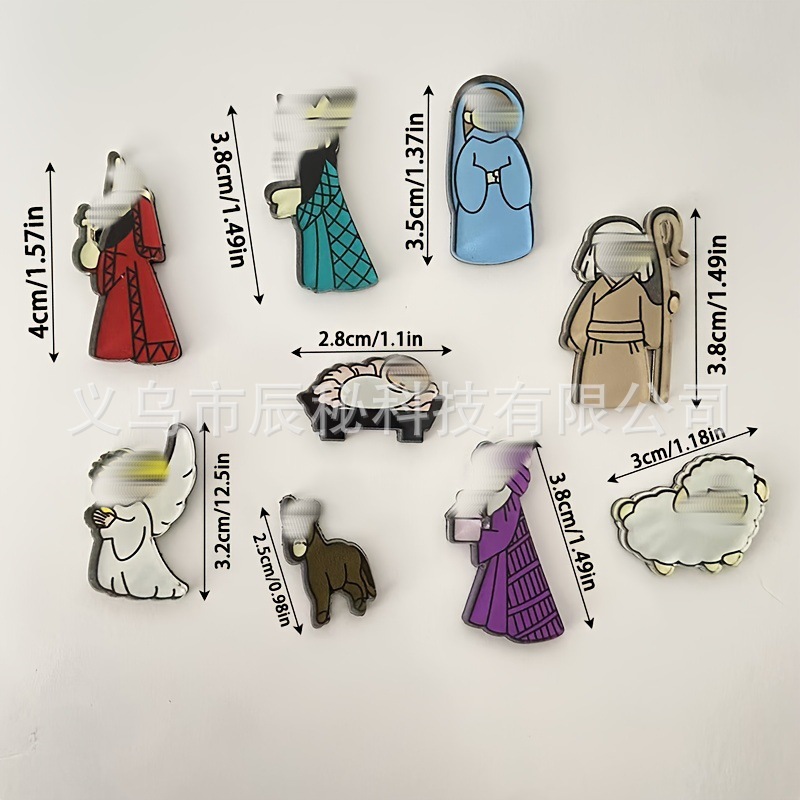 Cross-Border Amazon New Product Christmas Patch Set Mobile Phone Case Refrigerator Magnet DIY Jewelry Decoration