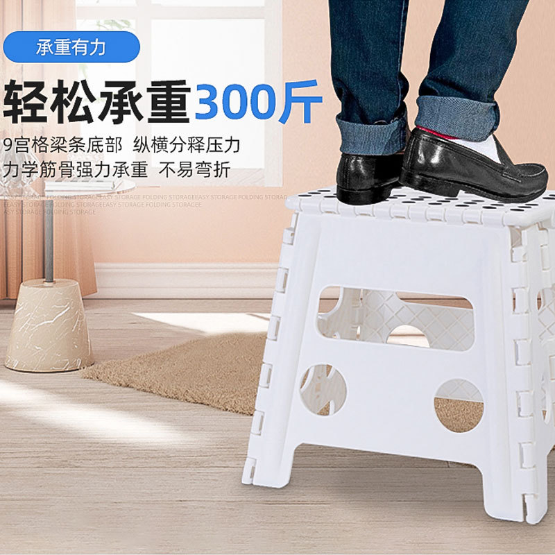Portable Plastic Folding Stool, Outdoor Night Market Stall, Fishing Folding Stool, Lightweight Portable Small Maza
