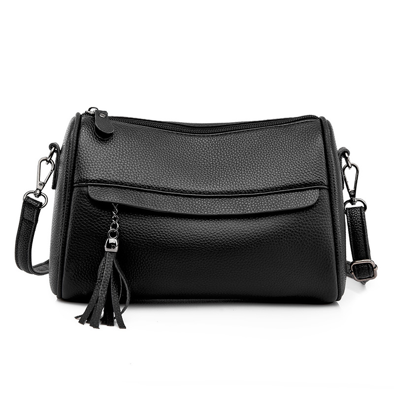 Customized First-Layer Cowhide Crossbody Bag for Women 2025 New Niche Versatile Single-Shoulder Small Square Bag Commuter Bag Genuine Leather Women's Bag
