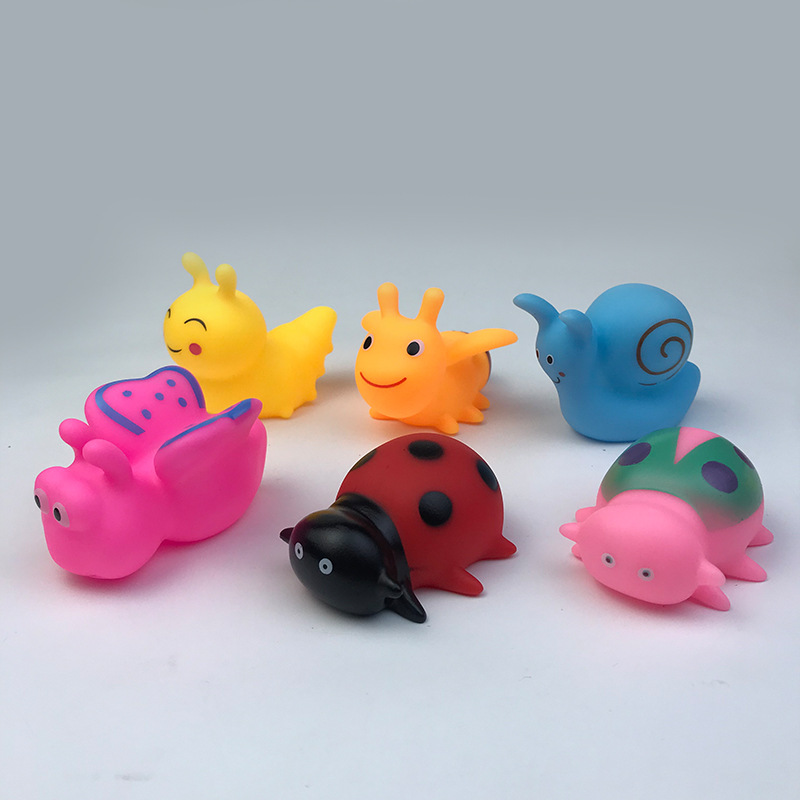 New insect series decompression toys office cute pinch ornaments children Bath bathroom buoyancy toys