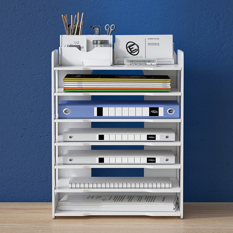 Simple Office Desktop File Rack Storage Rack Office Desk Folder Storage Box File Box Book Stand Data Rack