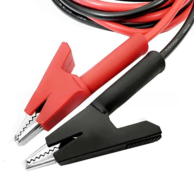 Universal Pen Alligator Clip Silicone Voltage Stabilizer Test Line Banana Plug DC Power Connection Line 4mm Capacitor Clip