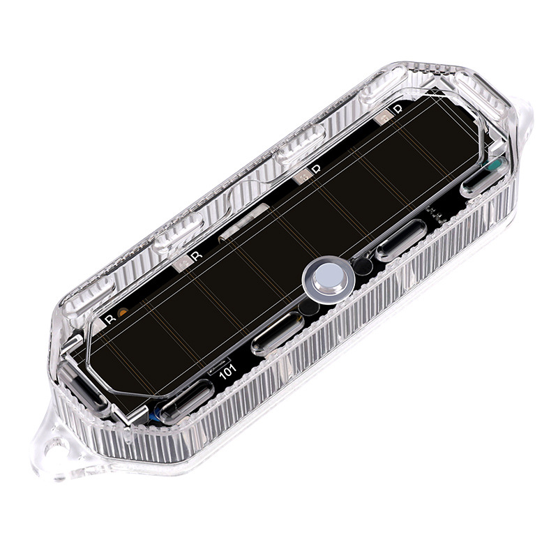 Car solar charging middle net light riding night riding anti-rear-end motorcycle electric car universal flash warning light