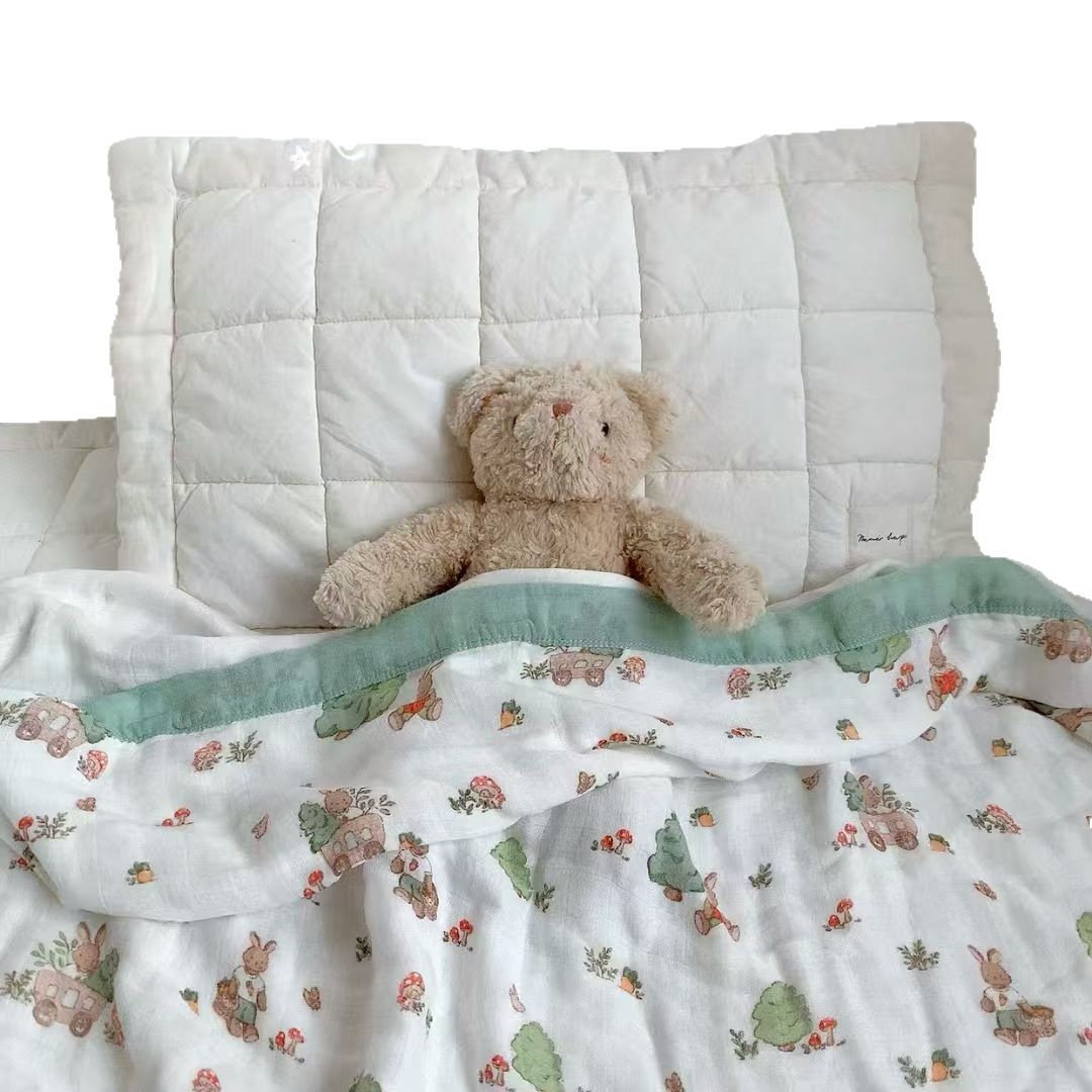 Newborn Baby Gauze Towel Class A Four-layer Bamboo Cotton Gauze Cover Blanket Bamboo Fiber Blanket Towel Bath Towel Air-conditioning Blanket