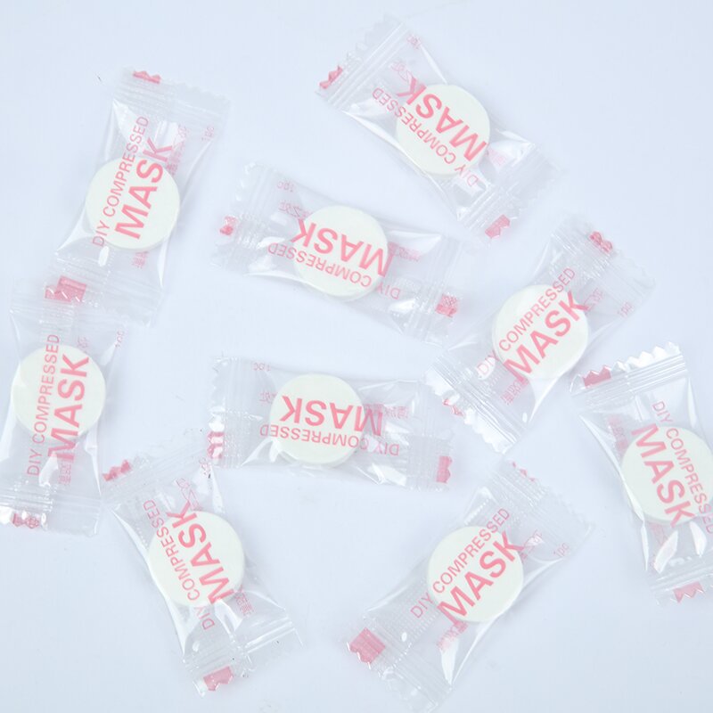 Factory Direct compressed facial mask ultra-thin candy tablets clothing disposable facial mask paper 500 tablets wholesale