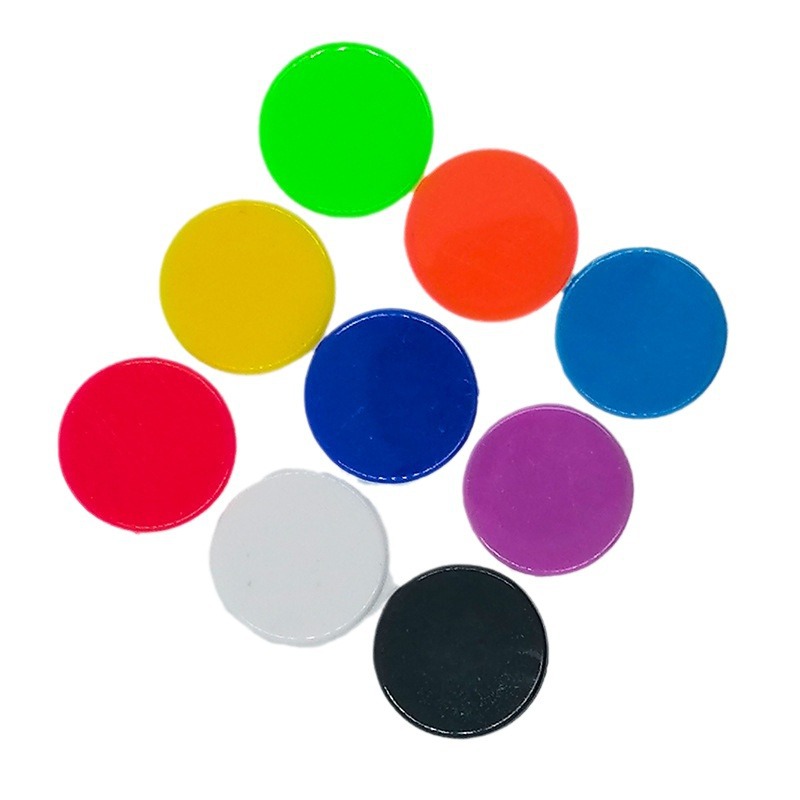Factory Wholesale 25mm Plastic Chips Colorful Chips Game Coins Bingo Game Accessories Teaching Plastic Coins