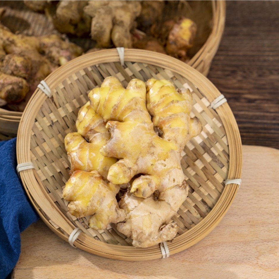 Yunnan Small Yellow Ginger Has a Rich, Spicy and Flavorful Taste. Freshly Dug Mountain-Grown Ginger Is Sold Directly from the Place of Origin