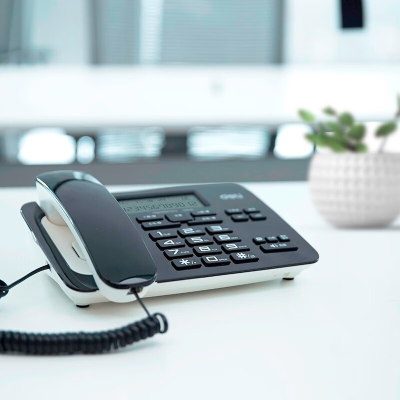 Deli 794 telephone landline fixed telephone office home battery-free dual-interface business caller ID