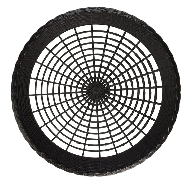 Hot-selling disposable paper tray plastic picnic tray cross-border plastic plate dinner plate hollow rattan 9 inch barbecue tray