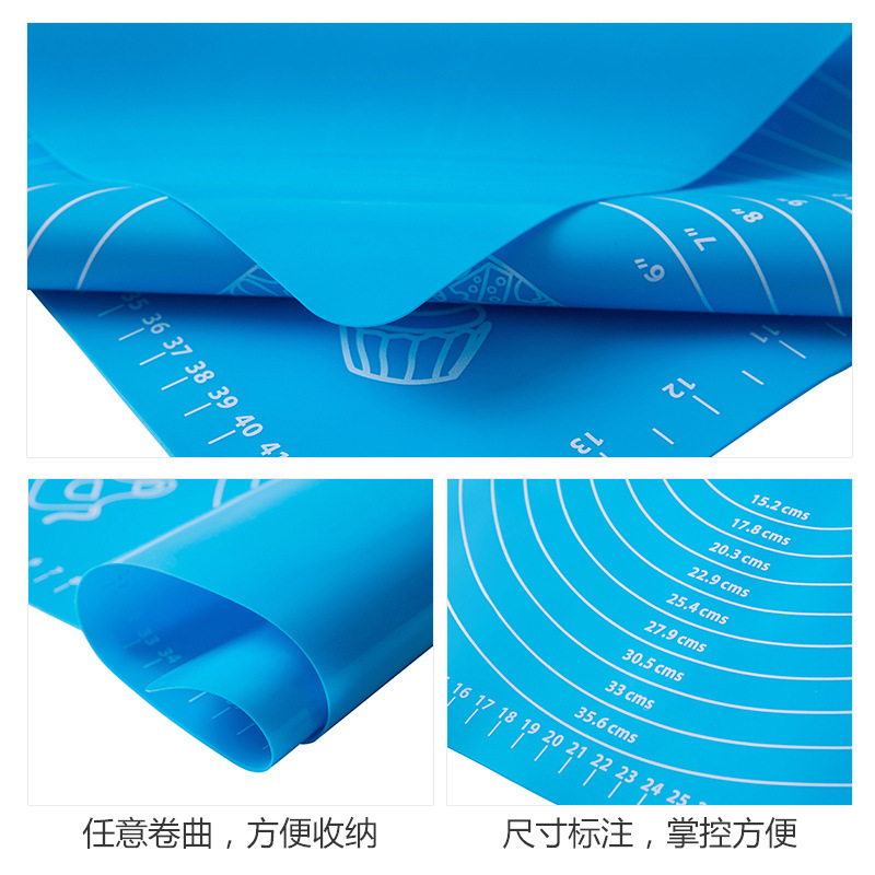 Wholesale Large Thick Silicone Mat with Measurements, Baking Kneading Mat, High Temperature Resistant Insulation Mat, Dough Kneading Mat
