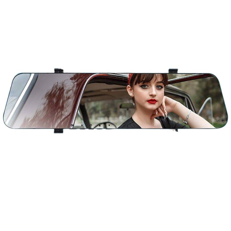 2025 New Wireless Driving Recorder Rearview Mirror Installation-Free Front and Rear Dual-Lens Loop Recording Reversing Image