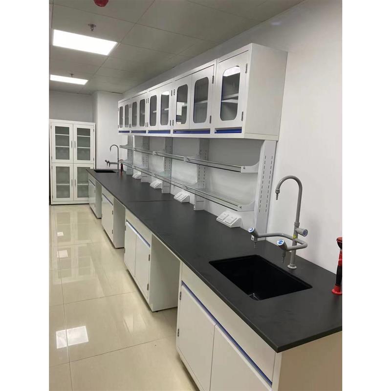 Центральный испытательный стенд из стали с настенным шкафом, лабораторный стол для химических экспериментов