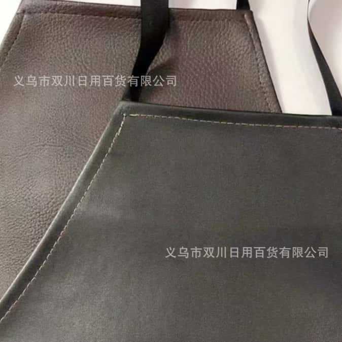 Soft leather apron PU waterproof anti-oil leather kitchen dishwashing work apron two dollar store stall supply wholesale