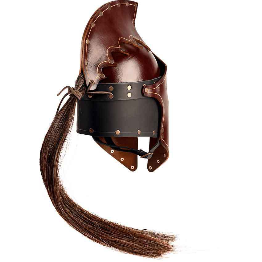 2023 Cross-border Foreign Trade New European and American Retro Amazon Medieval Renaissance COSPLAY Leather Helmet