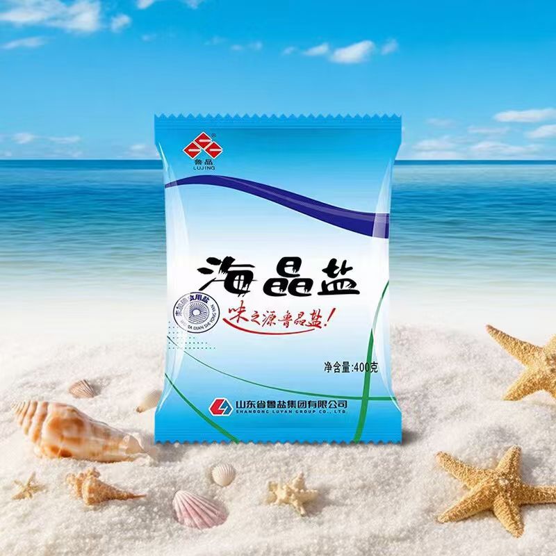 State-Owned Enterprise Produces Lu Jinghai Crystal Salt, Non-Iodized 400g, Naturally Crystallized, No Additives, Anti-Caking Agent, Edible Salt Seasoning