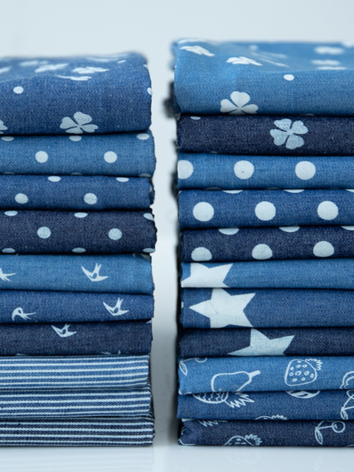 Тонкая хлопковая деним ткань, стиранная, с принтом, для летней одежды, брюк, платья, ткани для одежды