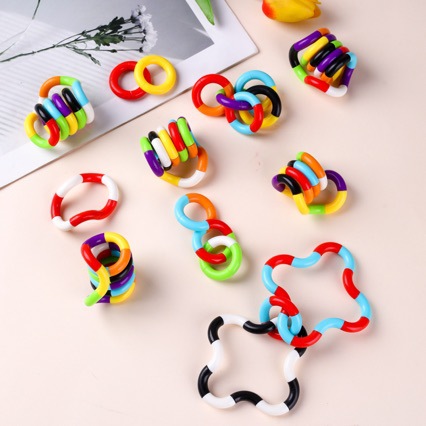 Популярная игрушка для снятия стресса, многосекционная вертушка, многоцветная веревка для снятия стресса и вентиляции