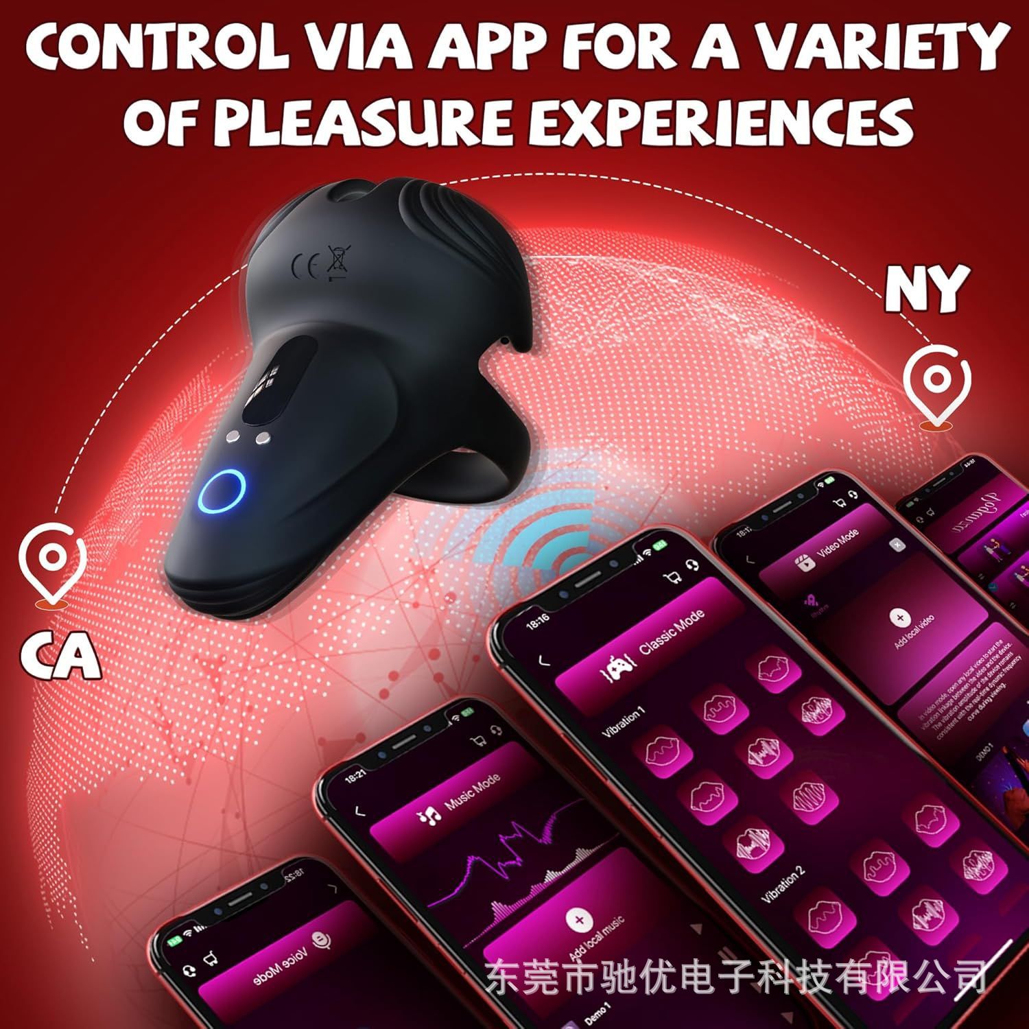 App Remote Control Male Toy Egg Testicle Stimulator Glans Penis Exerciser Vibrating Semen Locking Ring Wholesale