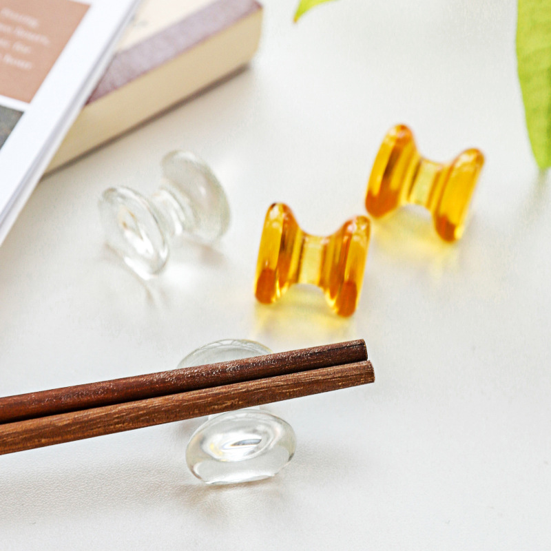 Creative cute semicircle pen holder desktop glass decoration living room desk home color mini pencil holder glass decoration