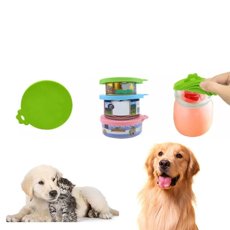 Silicone Pet Can Lid, Cat Can Sealing Lid, Cat and Dog Wet Food Preservation Lid, Three-In-One Cat and Dog Can Lid