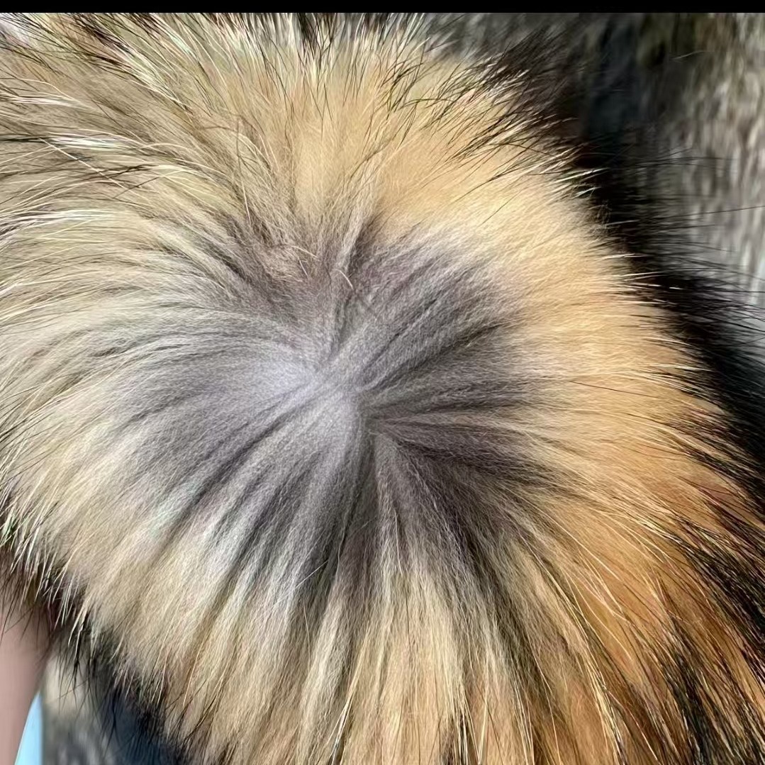 Raccoon Fur Whole Skin Manufacturer Direct Supply Original Color Whole Skin Raccoon Hat Collar Fur Strip Raccoon Skin Cushion Seat Cushion