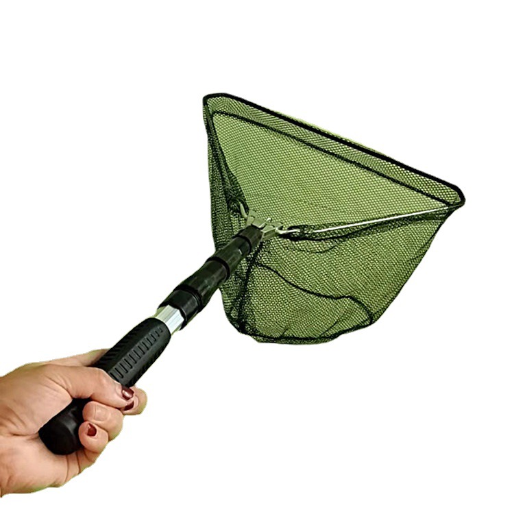 Aluminum alloy copy net retractable positioning folding fishing net portable triangle copy net fishing net
