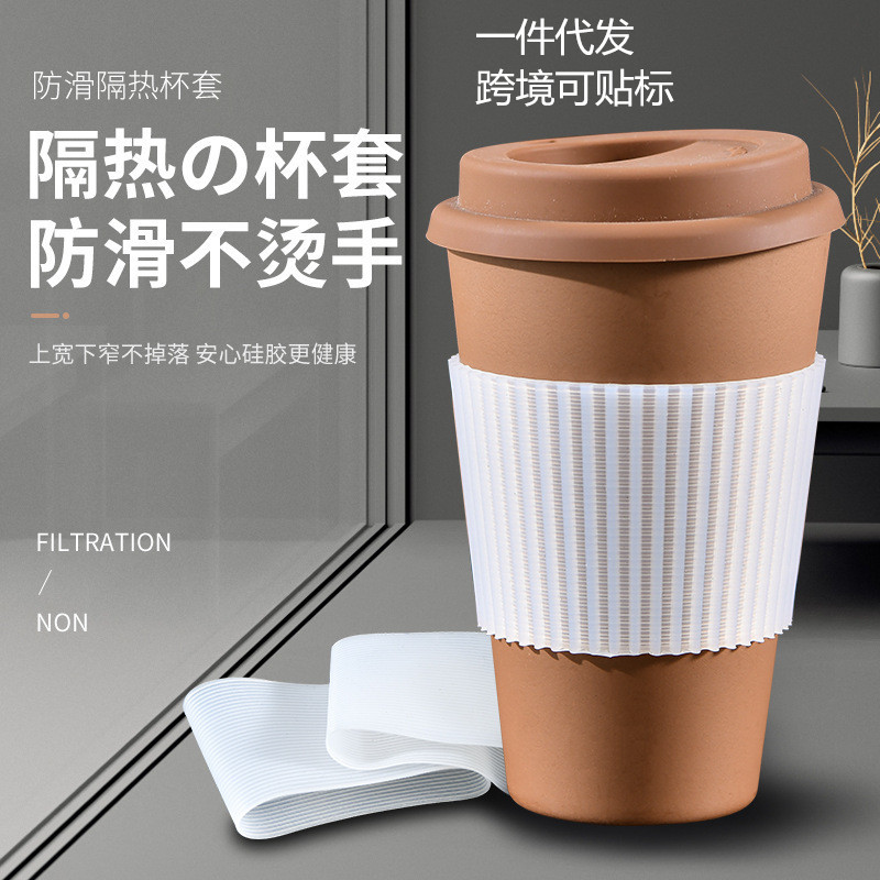 Крышка для кружки из силикона, термоизоляционная, для стаканов и стеклянных бутылок