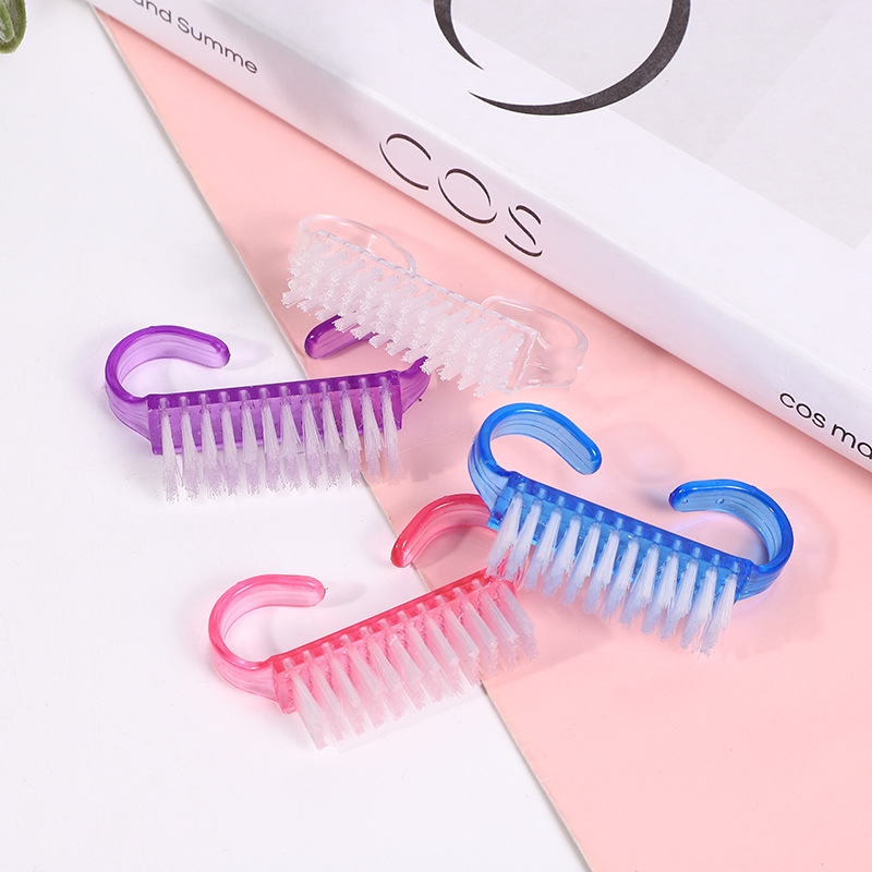 Nail tools nail brush plastic horn brush nail cleaning nail brush small horn brush factory direct supply