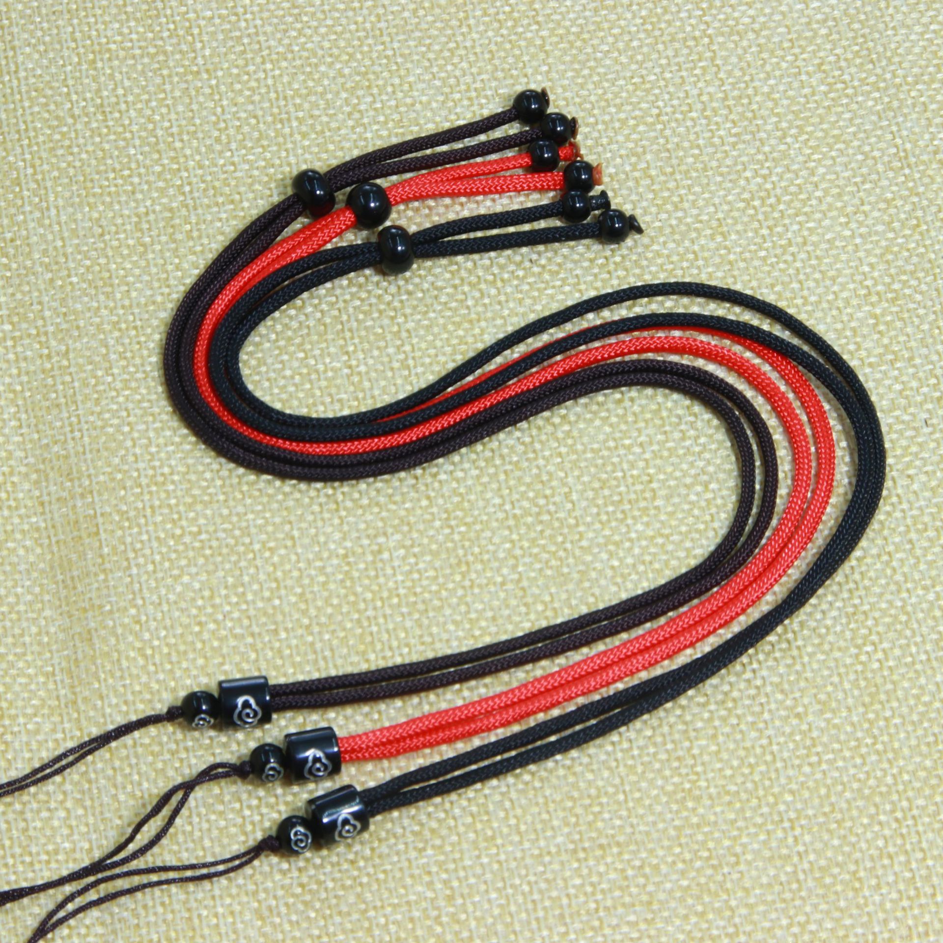 Cloud Pattern Necklace Cord Pendant Hanging Rope Round Cord Neck Rope Wear-Resistant Pendant Cord Jade Hetian Jade Pendant Rope