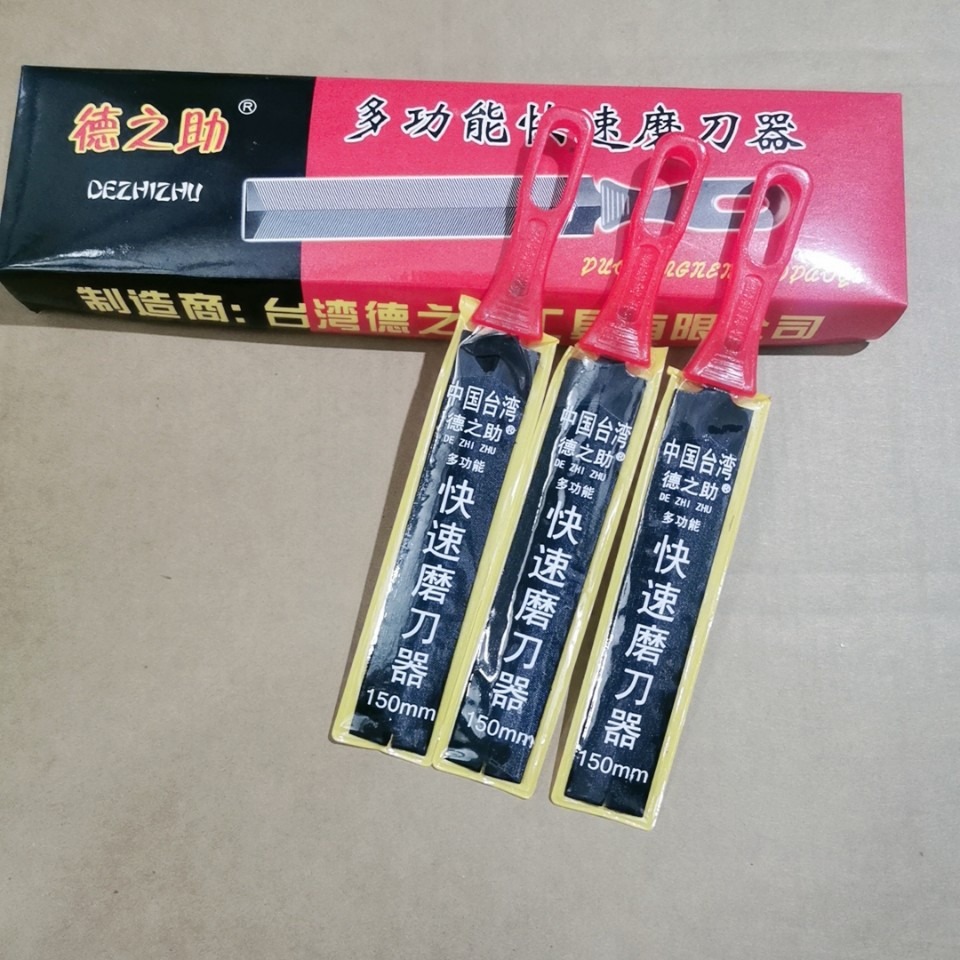 Hardware Stall Dezhizhu Knife Sharpener File Diamond-Shaped Red Handle Saw File Tool Sharp Export Model